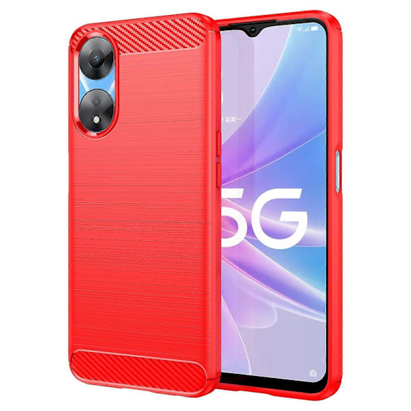 TPU-skal för Oppo A78 5G/A58 5G/A58x 5G, Borstad Kolfibertextur Mobilskal Multicolor Style B