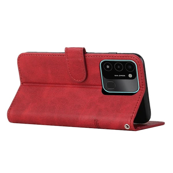 PU Läder Telefonfodral För TECNO Spark Go 2022/Spark 8C 4G, Ställ Flip Plånboksfodral med Rem Multicolor Style E