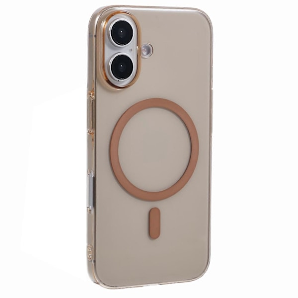 X-LEVEL Magnetiskt Skal för iPhone 16 Plus, Slimmad Stöttålig Hård PC Klar Telefonfodral - Titanium Guld