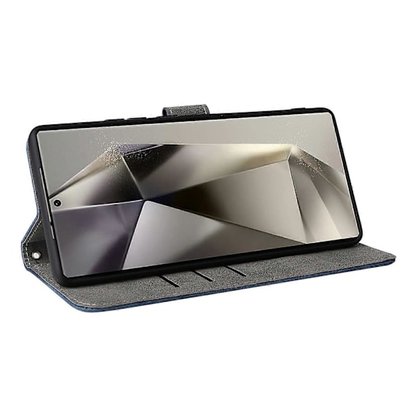 Til itel S25 Ultra Wallet Case RFID-blokering PU Læder Cover Stand View - Grøn Multicolor Blue