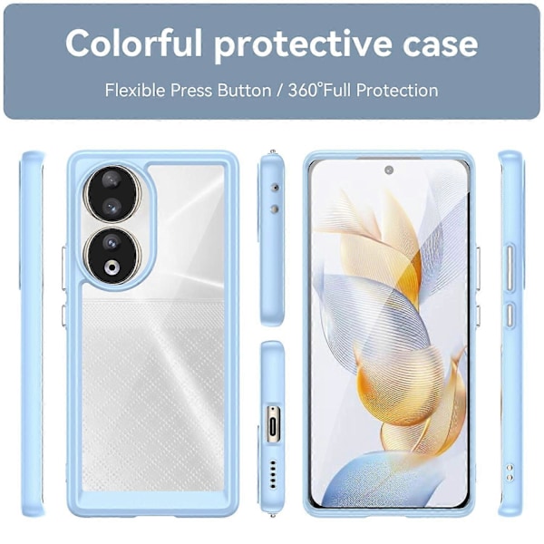 Honor 90 TPU+Akryyli Puhelinkotelo Pudotussuoja Takakansi Multicolor Style D