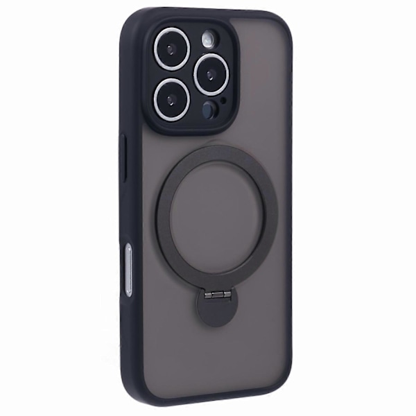 iPhone 16 Pro -kotelo, yhteensopiva MagSafe-yhteensopivan mattapintaisen TPU+PC-pyörivän jalustan kanssa Multicolor Style B