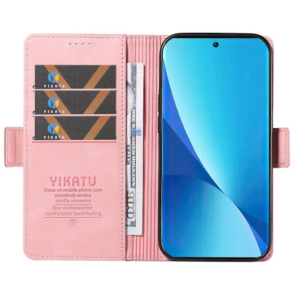 YIKATU YK-005 Xiaomi 12 Lite 5G -puhelimelle ihonmyötäinen PU-nahkainen suojakotelo jalustalla ja lompakolla Multicolor Style G