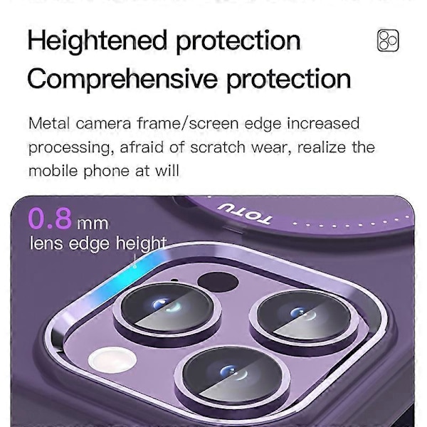 TOTU AA-197 Skal för iPhone 14 Pro Kompatibelt med MagSafe PC+TPU Ställ Telefonfodral Multicolor Style A