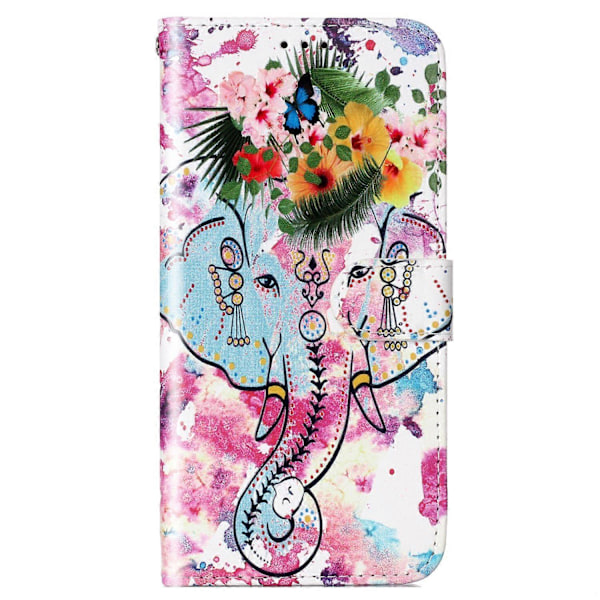 Plånboksfodral för Sony Xperia 10 V Mönstertryck PU Läder Ställ Telefonskal med Rem Multicolor Style A