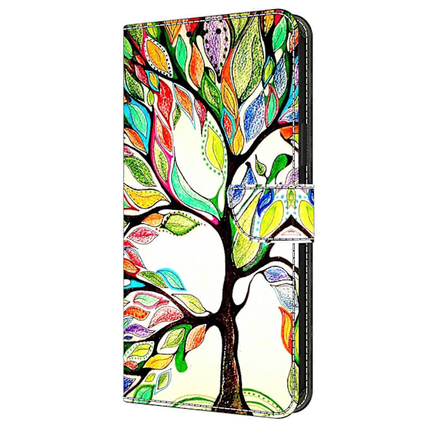 Skal för iPhone 16 Mönstertryckt Skyddande Fodral TPU+PU Läder Flip Telefonfodral Multicolor Style J