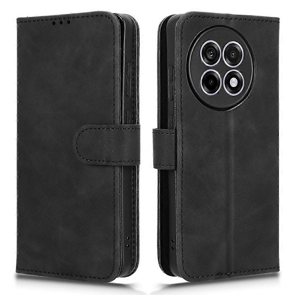 Læder Etui til OnePlus 13R 5G/Ace 5 Pro 5G Hudfølelse Anti Drop Wallet Flip Telefon Cover Multicolor Black