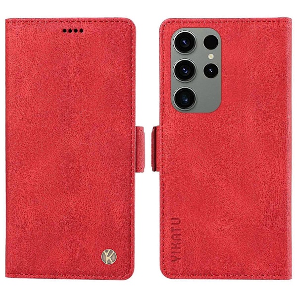 YIKATU YK-005 Telefonpung Etui til Samsung Galaxy S23 Ultra med Hudvenligt Læder og Støttefunktion Multicolor Style H