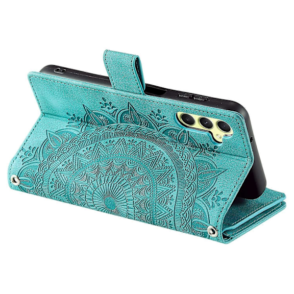 Til Samsung Galaxy A05s 4G Etui Telefon Cover Wallet PU Læder Stand Shell med Rem Multicolor Style C