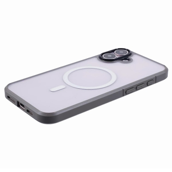 X-LEVEL Crystal Clear Series Skal för iPhone 16 Plus TPU+PC Telefonskydd Kompatibelt med MagSafe- Multicolor Grey