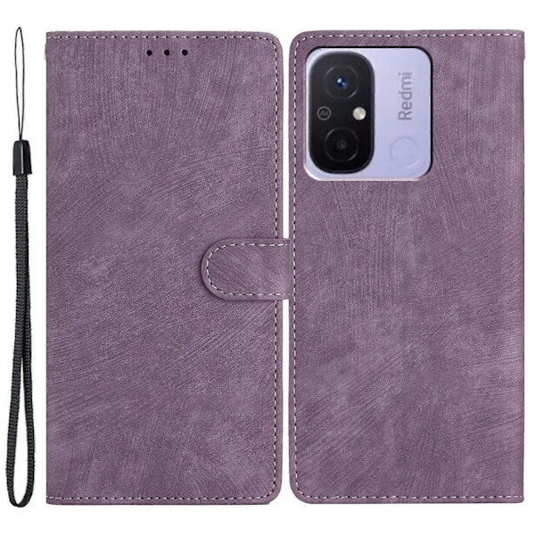 PU-lommebokdeksel til Xiaomi Redmi 12C 4G, hudvennlig stativ Multicolor Style B