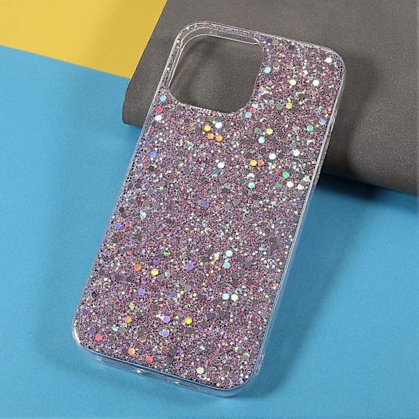 Flash-jauhe paljetti ohut kevyt kestävä akryyli+TPU puhelinkotelo iPhone 13 Pro 6.1 tuumalle Multicolor Style F