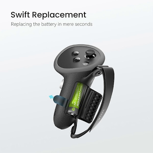 KIWI DESIGN Q1 PRO-2.2U Skyddsfodral för Meta Quest 3/3S Controller Grip Silikonskydd med Justerbar