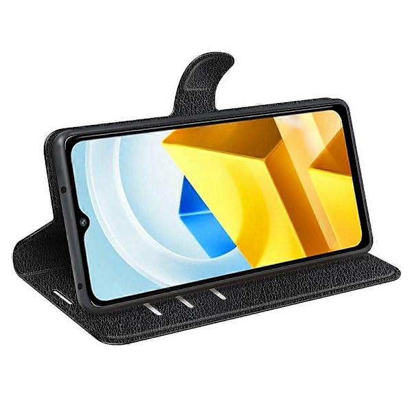 Til Xiaomi Poco M5 4G Folio Flip Telefon Cover PU Læder Beskyttelsesetui med Pung Stand Multicolor Style A
