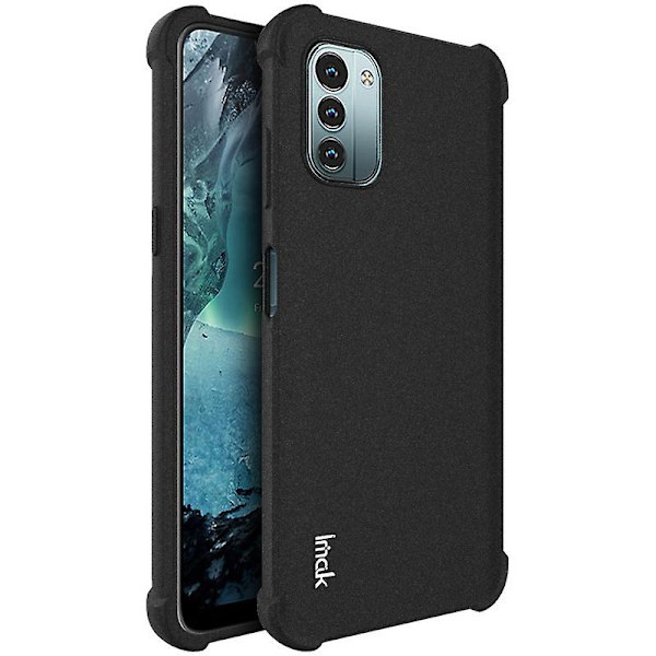 Imak för Nokia G11 / G21 Soft Tpu case Matt Airbag Anti- cover med skärmskydd Black