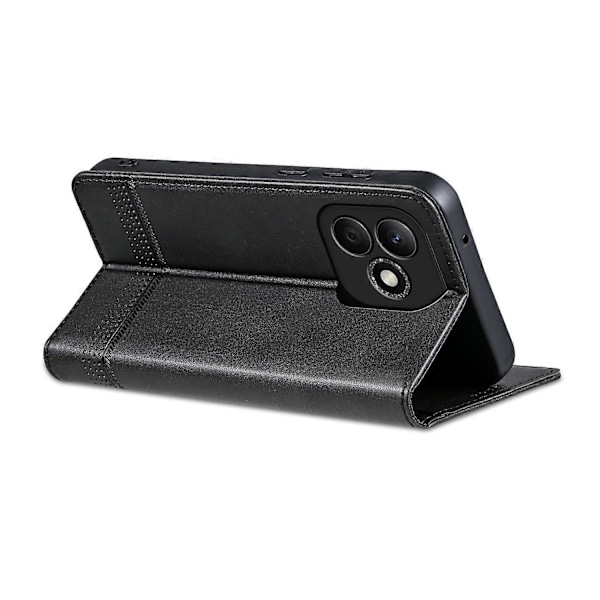 AZNS Honor X60i 5G -kotelo, lehmännahkajäljitelmä PU-nahkainen lompakkokotelo - Kahvi Multicolor Black