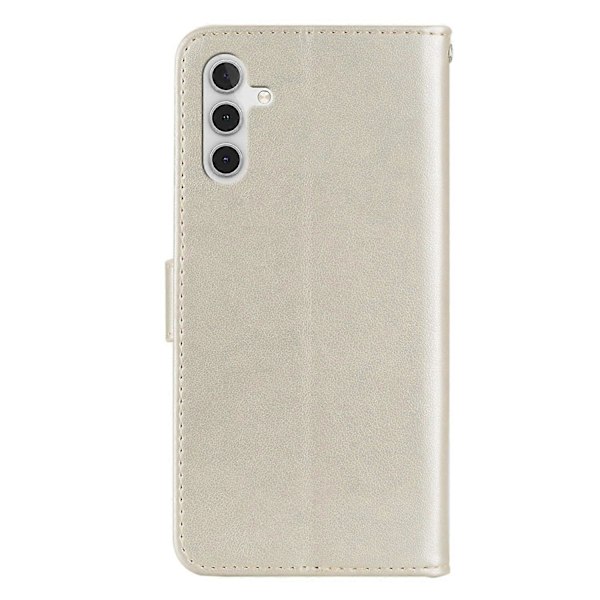 Pung etui til Samsung Galaxy A56 5G Ugle Blomst Præget Rhinestone Læder Cover Multicolor Style D