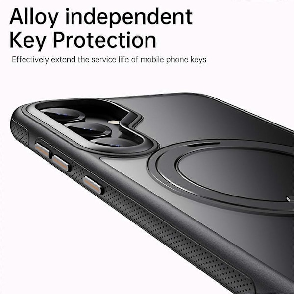 Samsung Galaxy S25 Magneettikotelo Pyörivällä Vaihteella Varustettu Jalusta PC + TPU Puhelimen Takakuori Multicolor Matte White