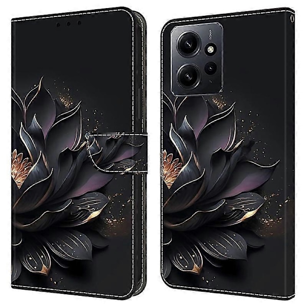 Til Xiaomi Redmi Note 12 4G Etui Stødsikkert Telefon Etui Læder Flip Wallet Cover Multicolor Style N