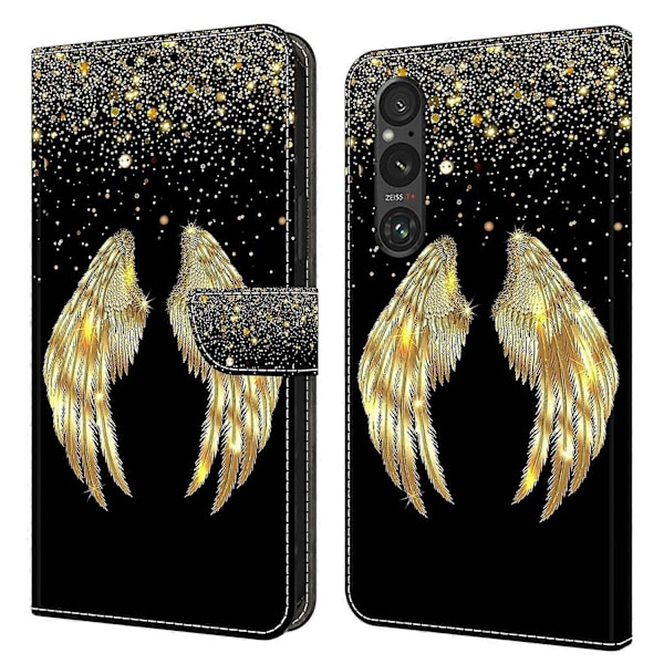 Plånboksfodral i PU-läder med 3D-mönster och ställ för Sony Xperia 1 V Multicolor Style G