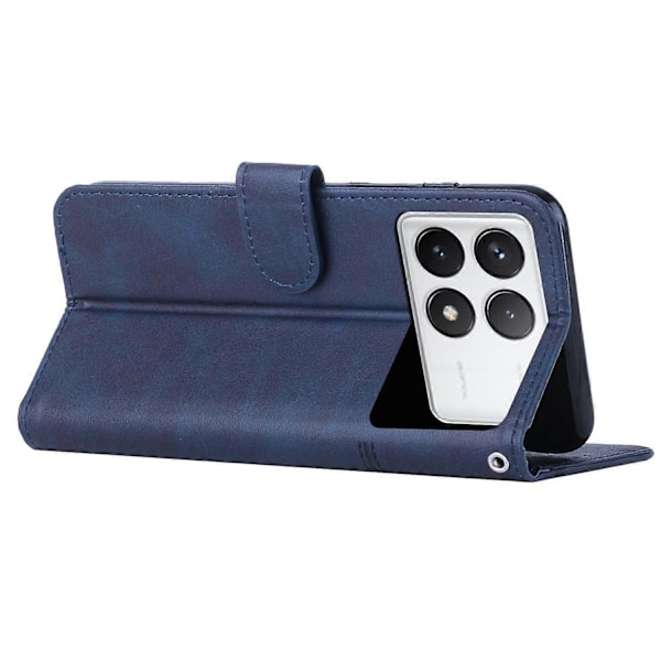 Læder telefoncover med pung og stativ til Xiaomi Poco F6 Pro 5G/Redmi K70 5G/K70 Pro 5G Multicolor Sapphire