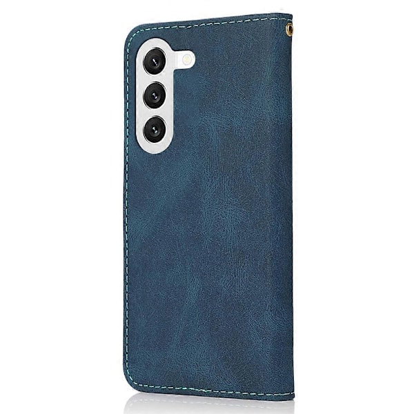 Til Samsung Galaxy A26 5G Cover Farvesplejsning Tegnebog Stativ Læder Telefonetui med Håndledsrem Multicolor Style B