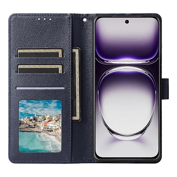 Til Oppo Reno12 Pro 5G (Global) Etui Wallet Stand View PU Læder Telefon Cover Multicolor Style A