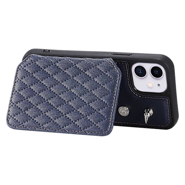 Style 008 Stødsikkert etui til iPhone 11 RFID-blokerende PU+TPU telefoncover med stropper Multicolor Style B