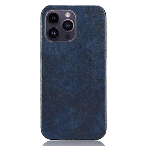 För iPhone 15 Pro Mobilskal PU Läderbelagd TPU Litchi Textur Skydd Multicolor Style B