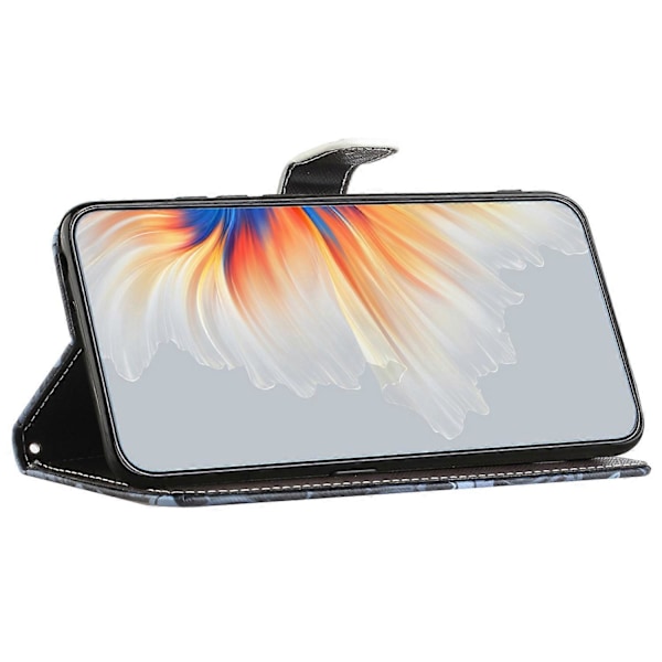 Til Motorola Moto G54 5G Etui Mønstertryk Anti-Drop PU Wallet Telefon Etui med Rem Multicolor Style A
