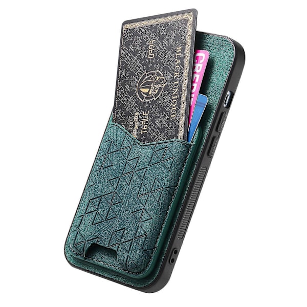 Til Samsung Galaxy A05s 4G Etui med Præget Mønster, Kortholder, Støttefod, Læder Bagside Cover Multicolor Style C