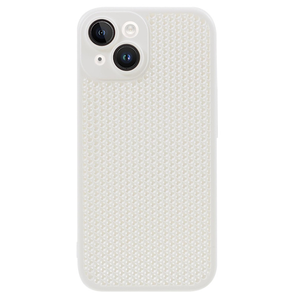 Varmeafledende bagcover med linsefilm hårdt PC-telefoncover til iPhone 15 Plus White