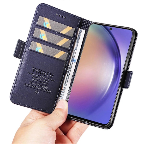 YIKATU YK-003 Plånboksfodral i Läder med Magnetlås för Samsung Galaxy A55 5G Multicolor Sapphire