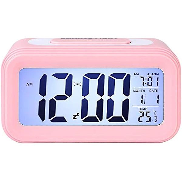 Wake Up Radio Alarm C LED Digital Display Elektronisk temperaturbordslarm C USB Laddning Studentbänk Cs Sun White 3x5x10cm