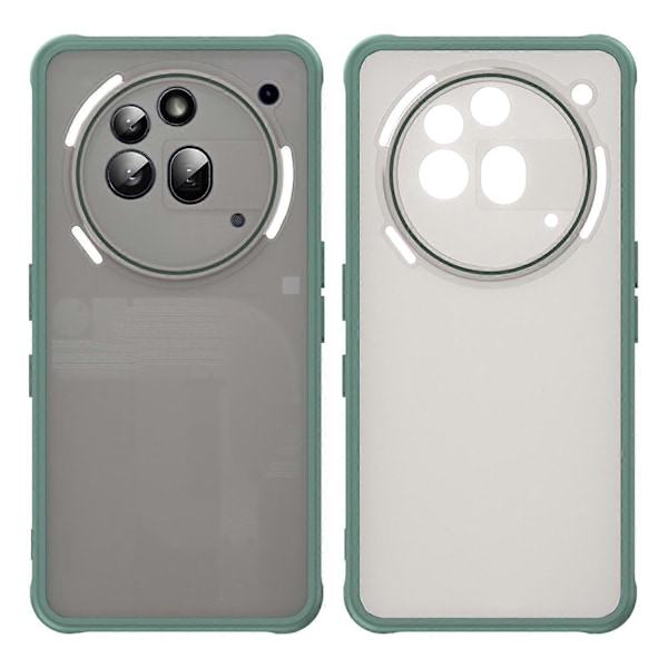 For Nothing Phone (3a) Pro Deksel Fallsikkert med Airbags Frostet Gjennomsiktig PC+TPU Telefon Bakdeksel Multicolor Green