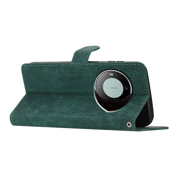 Til Huawei Mate 60 Etui Folio Flip Ensfarvet Hud-berørings Telefon Stand Læder Cover Multicolor Style E