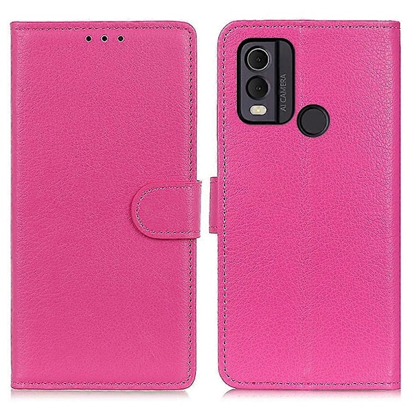 För Nokia C22 Litchi Textur Läder Plånbok Telefonfodral Flip Ställ Stöttåligt Skydd Multicolor Style C