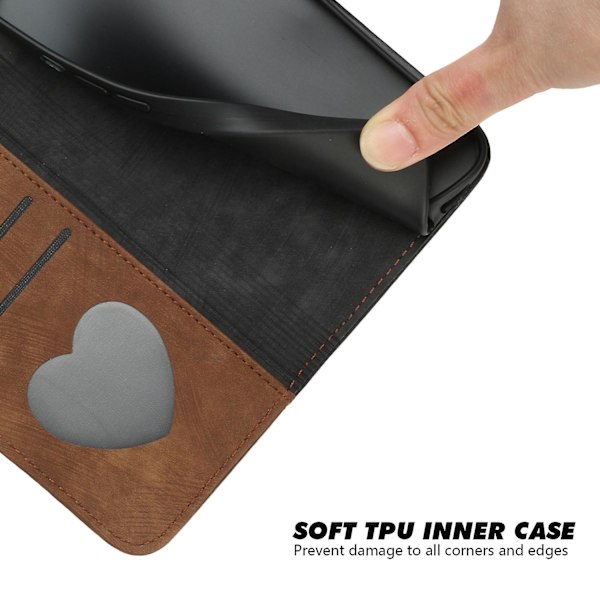 För Samsung Galaxy S23 Fe Plånbok Pu Läder Cover Stativ Case med rem Coffee