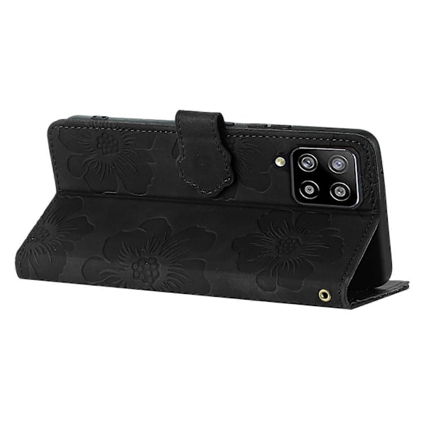 Til Samsung Galaxy A42 5G Blomstermønster Telefon Stand Case PU Læder Wallet Cover Multicolor Style E