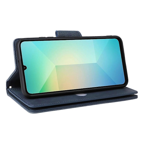 Samsung Galaxy A06 -puhelimen kotelo vetoketjullinen lompakko nahkainen jalusta puhelimen suojus niittikoriste Multicolor Style B
