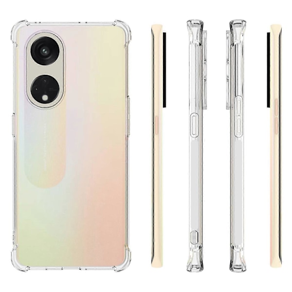 Mjukt TPU Genomskinligt Skal för Oppo Reno8 T 5G/A1 Pro 5G Halkfritt Skyddande Mobilskal