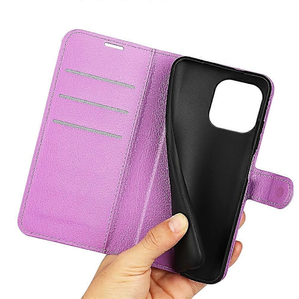 IPhone 15 Pro iskunkestävä lompakkokotelo PU-nahkainen jalustallinen puhelinkotelo Multicolor Style H