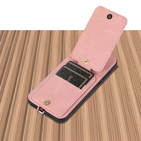 Style 02 Til iPhone 15 Pro Max Etui Vertikal Flip Korttaske TPU+PU Mobiltelefon Cover Multicolor Style C