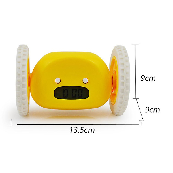 Kör Digital LED Väckarklocka Lata Väckarklocka Kör Tyst Väckarklocka Creative Gift yellow