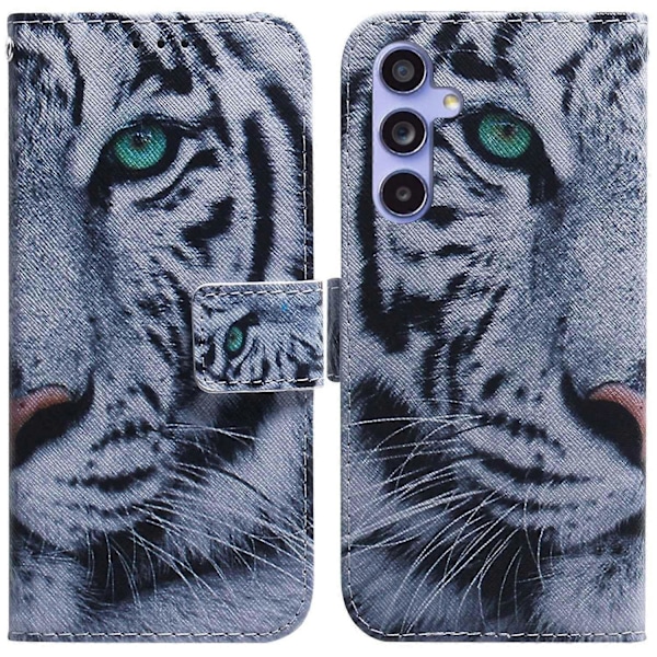 Til Samsung Galaxy A35 5G Etui Mønsterprint Læder Telefon Cover Multicolor Tiger