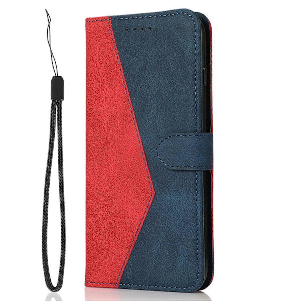 För Samsung A56 5G Tvåfärgat Läder Plånboksfodral Skyddande Flip Ställ Multicolor Style E