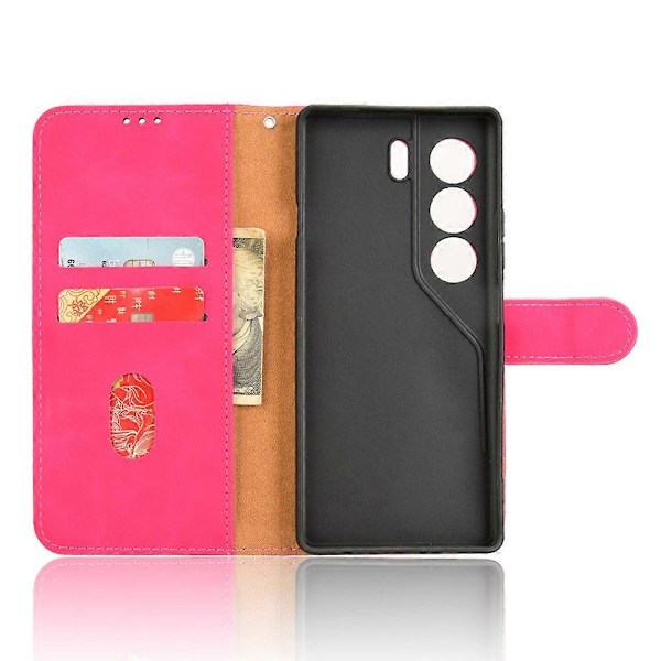 Læderetui til TECNO Camon 40 4G, hudfølelse, anti-drop, pung, flip-telefoncover Multicolor Rose