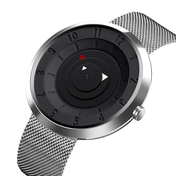Skmei 9174 Compass Style Dial Quartz Watch For Men Silver