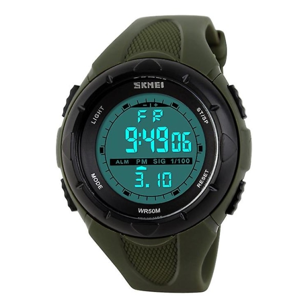 Skmei 1025 Outdoor Waterproof Large Dial Watch Army Green