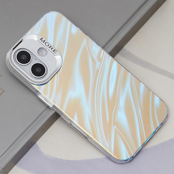 Skal för iPhone 16 Plus Silikon+PC IMD Lasertextur Matt Telefonskydd-AK6 Multicolor AK4